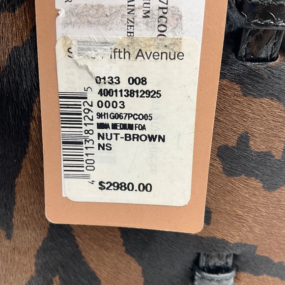 ALAIA CANELLE / NOIR NUT BROWN MINA MEDIUM POLAIN ZEBRA AND ELAPHE CALF HAIR AND - Picture 6 of 16